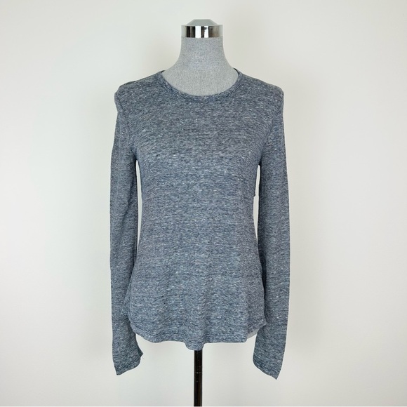 A.L.C. Gray Open Back Long Sleeve Top - Picture 2 of 11